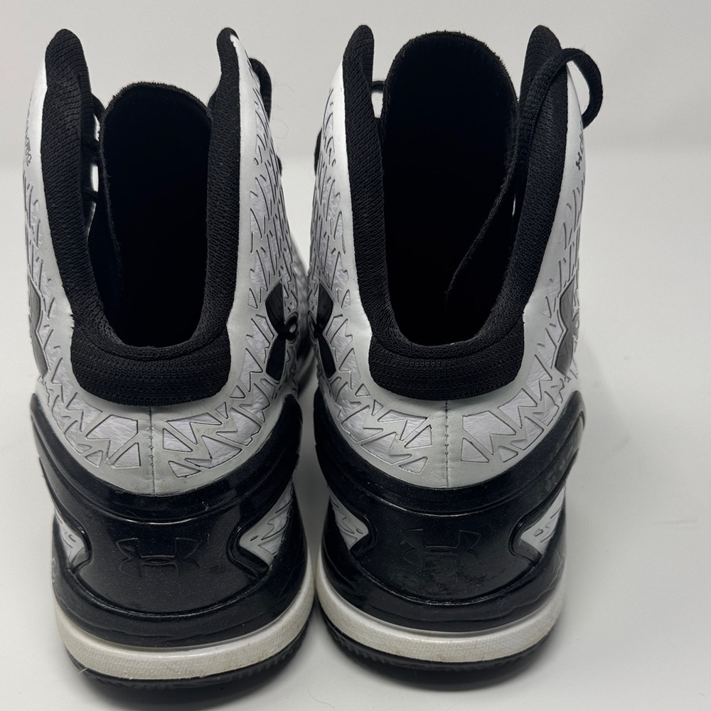 Under Armour Black and White ClutchFit Basketball Shoes - Picture 4 of 8